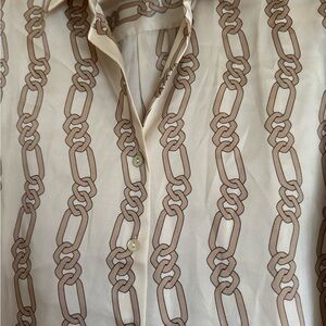 Rails Chain Pattern Cream Pantsuit